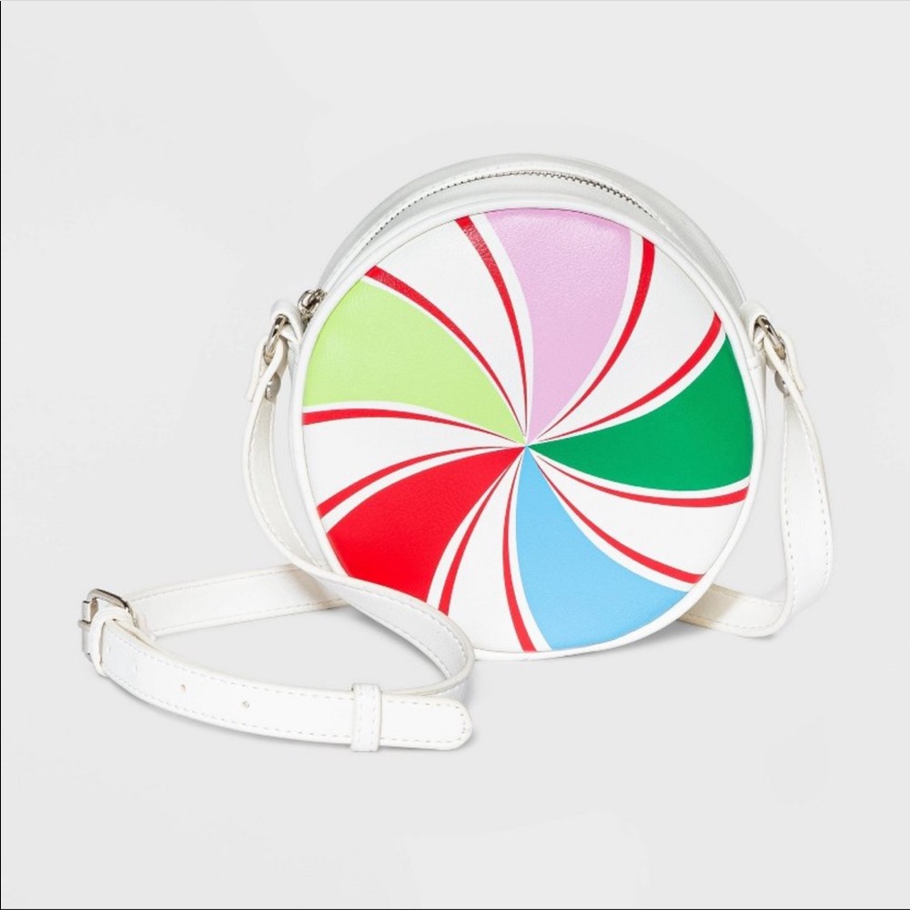 Peppermint colorful crossbody holiday purse